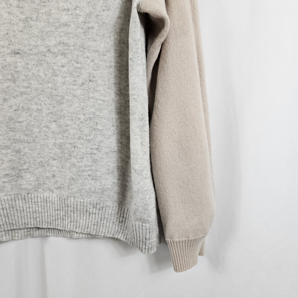 COS Gray and Tan Crew Neck Sweater - Picture 5 of 8